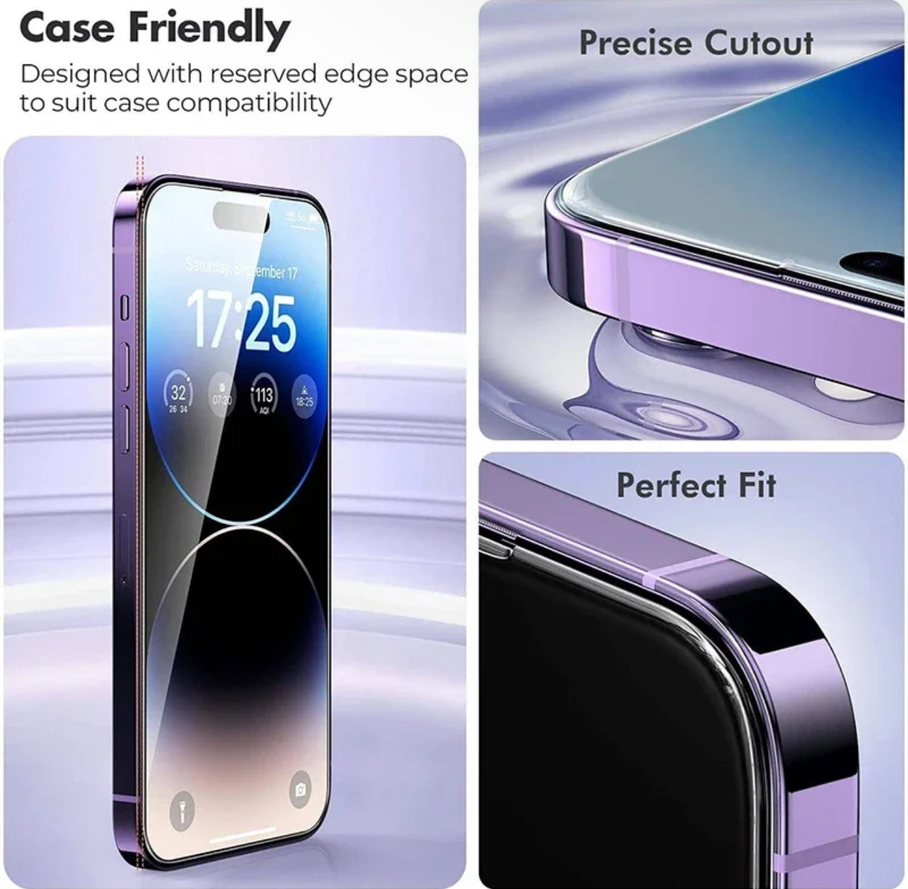 PJun Branded Premium 9H Clear Full Coverage ShatterProof Glass Screen Protector- 4PCS iPhone 17 Series 2025 PJun Branded Premium 9H Clear Full Coverage ShatterProof Glass Screen Protector- 4PCS iPhone 17 Series 2025
